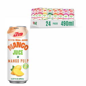 Mango Juice Drink Pulp Fresh-Squeezed <b>12</b> Brix OEM ODM Private Label Beverage Manufacturing Service 490ml Aluminum Can for - Product Image 3