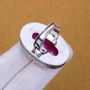 Bague en topaze arc-en-ciel mystique, faite à la main, en argent sterling 925, bijoux bohèmes vintage, bague pour femmes, vente en gros - Product Image 5