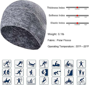 Polar Fleece Cycling Winter Beanie with High Quality Customization Adjustable <b>Warm</b> <b>Hat</b> for Men and Women Common - Product Image 4