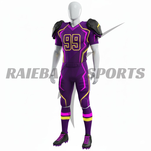 ชุดยูนิฟอร์มอเมริกันฟุตบอลแบบกำหนดเองสำหรับทีม ชุดแข่งขันอเมริกันฟุตบอลพร้อมหมายเลขผู้เล่นแบบกำหนดเอง พิมพ์ลายแบบระเหิด ระบายอากาศได้ดี - Product Image 5