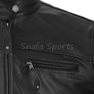 Chaqueta de Cuero para Hombre, Estilo Biker, Corte Ajustado, a la Moda, para Invierno, Ropa Urbana Elegante para Hombre - Product Image 3