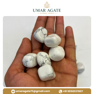Pierres Roulées en Howlite Naturelle en Gros – Gemmes de Howlite Blanches Polies en Gros - Product Image 4