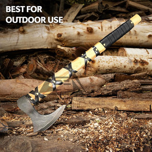 Hache à barbe de haute qualité, best-seller pour le camping et la chasse, outil de coupe de bois à dos plat avec garantie de 3 ans - Product Image 2