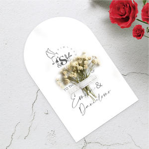 Arche personnalisée Carte d'invitation de <span class=keywords><strong>mariage</strong></span> Carte postale de visite Conception de remerciement Logo de marque personnalisé Autocollant adhésif - Product Image 2