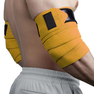 สายรัดข้อศอกและเข่าแบบยืดหยุ่นสำหรับยกน้ำหนักแบบมืออาชีพ อุปกรณ์ป้องกันข้อมือ ผ้าพันข้อศอก อุปกรณ์เสริมสำหรับยิมที่บ้าน - Product Image 1