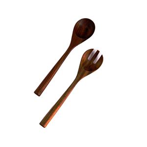 Juego de Ensaladera Recubierta de Resina Ecológica, Apta para Lavavajillas, Diseño Moderno, Utensilios para Ensalada de 11 Pulgadas, Hecho en Casa y Cocina - Product Image 1