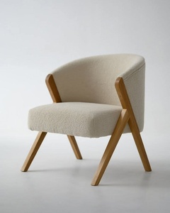 Midcentury Modern Bedroom <b>Chair</b> Tufted upholstered armchair Hand Made Wooden Frame Living Room Bedroom <b>Chair</b> For Home Villa - Product Image 5
