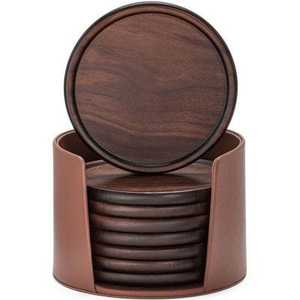 Eco-Friendly Wooden Mats with Cork Surface Round Shape Modern Design <b>for</b> Table Protection and <b>Drink</b> Protection - Product Image 1
