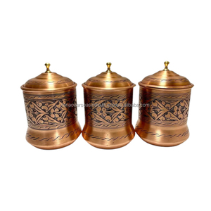 Top Grade Pure Copper Storage <b>Sets</b> for <b>Tea</b> <b>Coffee</b> <b>Sugar</b> & More Diverse Designs & Sizes at Affordable Rates From Trusted Supplier - Product Image 3