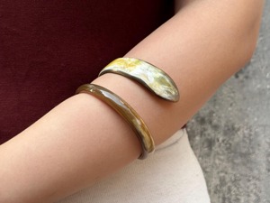 Buffalo Horn Natural Bangles Hand Jewelry Classic Women's Gift - Product Image 1