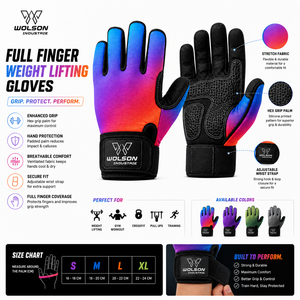 Guantes Deportivos Premium de Dedo Completo, Transpirables, con Soporte de Agarre para Levantamiento de Pesas, Entrenamiento, Gimnasio y Fitness. - Product Image 2