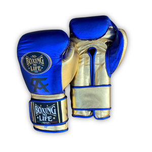 Guantes de Boxeo Personalizados No Boxing No Life, Cierre de Gancho y Bucle, Cordones, Cuero Vacuno, Absorción de Humedad, para Entrenamiento y Sparring - Product Image 1