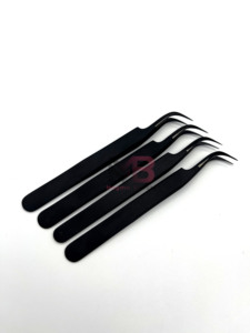 Pinzas para Pestañas Lash Plus Anticorrosivas, Duraderas, con Puntas Precisas sin Espacios, Punta de Fibra Delgada - Product Image 3
