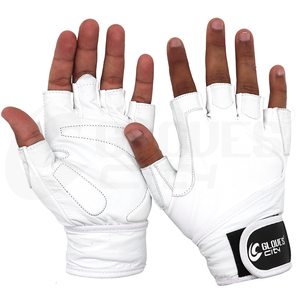 Custom Designed Leather Gym Fitness <b>Gloves</b> with Non-Slip Adjustable Wrist Strap for <b>Weight</b> Lifting & Body Building- - Product Image 1