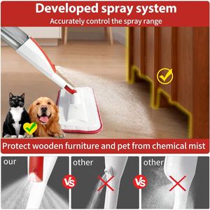 Mop Spray Ricaricabile da 14 oz con 2 Panni in Microfibra Lavabili per Uso Domestico e Commerciale, Opzioni per Pulizia a Secco e Umido - Product Image 4