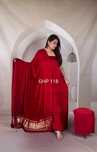 Black Layered Abaya <b>Dress</b> <b>Plus</b> <b>Size</b> Islamic Long <b>Dress</b> Square Neck Muslim Women Apparel - Product Image 2