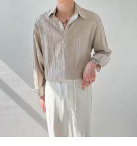 Camisa de moda casual para hombre de primavera y otoño |   Camisa versátil de manga larga y corte holgado - Product Image 6