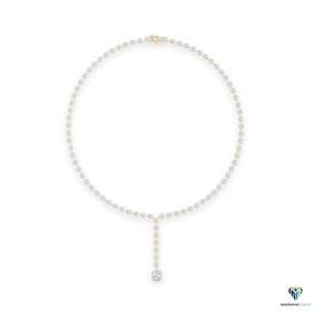 Collier pendentif en or jaune 27,65 carats avec diamant rond cultivé en laboratoire, en or massif 18 carats - Product Image 1