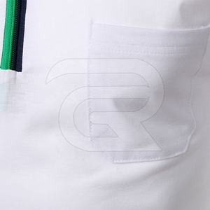 T-shirts de polo de golf vierges pour hommes 100% coton avec logo brodé polos décontractés à manches courtes unies - Product Image 5