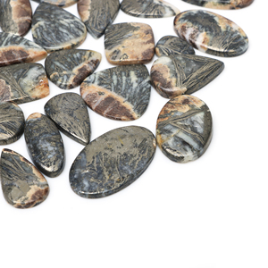 Pyrite naturelle de haute qualité, cabochon poli, pierre précieuse en cristal pour la fabrication de bijoux, lot en gros - Product Image 4