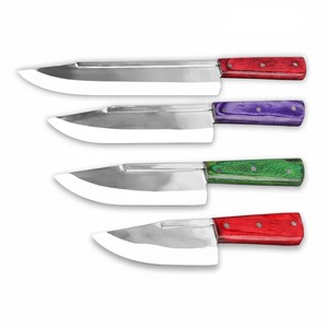Handmade Stainless Steel Blade Chef Knife <b>wood</b> <b>Handle</b> With Leather Sheath Outdoor Knife - Product Image 1