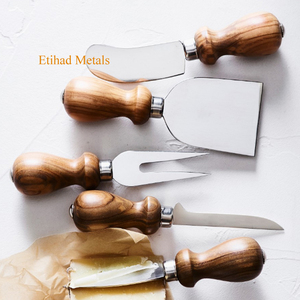 Premium <b>Cheese</b> Knife <b>Set</b> of 3 With Wooden Handle Olive Wood Handle <b>Cheese</b> <b>Set</b> - Product Image 3