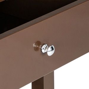 Comodino e Tavolino da Caffè 2-in-1 in Legno Massello Moderno e Lussuoso con Cassetto - Product Image 5