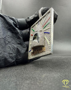 Colgante de Boca de Tiburón Personalizado con Nombre Personalizado "Ricky Rosay", Diamantes Moissanite VVS, Joyería Hip Hop - Product Image 5