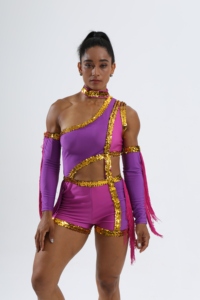 Uniformes de cheerleading personnalisés pour filles, vente en gros, strass, conception OEM, ensembles de tenues de cheerleaders pour la cheerleading - Product Image 6