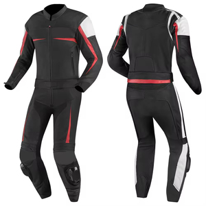 Traje Textil Negro para Motociclismo, Personalizado, para Motociclistas de Calle, para Todas las Temporadas, Traje de Cuero para Carreras de Autos - Product Image 1