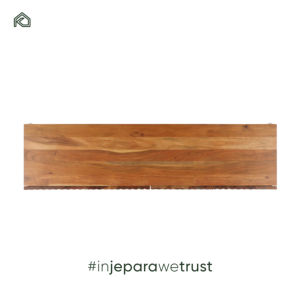 Aparador Contemporáneo de Madera de Teca Sólida de Lujo Moderno, Patrón Lineal Único, Acabado Natural, Muebles para el Hogar, Cocina, Hotel - Product Image 3