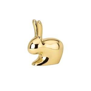 Cute <b>Rabbits</b> Sculpture Table Decorative Item Metal Aluminium Animal Object Tabletop Sculpture for Business <b>Gift</b> - Product Image 4