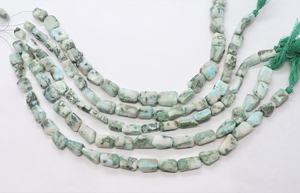 Perles de pierre précieuse Larimar naturelles facettées de forme irrégulière, 12 mm, perles de Larimar lissées, perles de Larimar pour la création de bijoux - Product Image 2