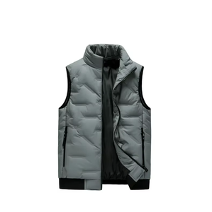 Chalecos de Plumón para Hombre, Tallas Grandes, Alta Calidad, Color Gris, Relleno de Plumón de Pato, Venta al Por Mayor - Product Image 3