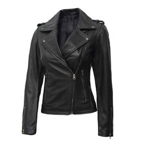 Veste en cuir de haute qualité, logo personnalisé imprimé, veste en cuir tendance, vêtements en cuir pour femmes - Product Image 1