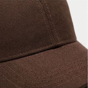 Gorra de Béisbol Marrón Lisa, Gorra Deportiva de Moda para Verano, con Patrón Transpirable, Informal, de Primera Calidad, Elegante, para Caballero - Product Image 4