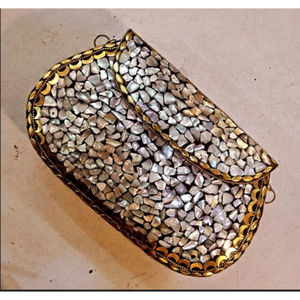 Ocean Glow - Bolso de mano de cristal artificial estilo Art Déco para bodas, cumpleaños y viajes - Product Image 2