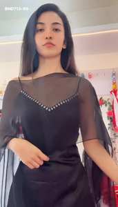 Ensemble haut élégant en faux georgette avec broderies miroir, pantalon coupe bootcut et dupatta – Nouvelle collection de mode féminine pour achats en ligne en Inde - Product Image 5