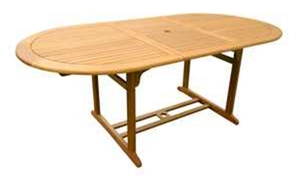 Mesa de comedor de extensión ovalada de madera de acacia de primera calidad, diseño de madera maciza plegable para exteriores, uso en patio, Fabricante Mayorista de Vietnam - Product Image 3