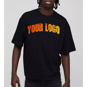 Fabricantes de Ropa, Ropa Urbana Personalizada, Camiseta Corta de Algodón con Estampado Personalizado, Corte Cuadrado, Camiseta Desgastada con Lavado Ácido para Hombre - Product Image 1