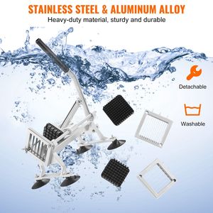 Affettatrice Professionale in Acciaio Inox e Lega di Alluminio per Verdure e Frutta con Lame da 1/4″+3/8″+1/2″ - Product Image 6