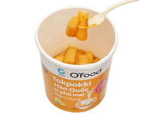 O'Food Tteokbokki Coréen Instantané - Saveur Fromage (Gobelet 105g) Haute Qualité Prix de Gros Cuisine de rue coréenne - Product Image 3