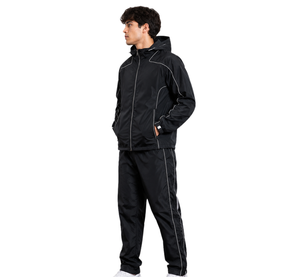 <b>Mens</b> Printed Streetwear Nylon Tracksuit Lightweight Water Resistant Full Zip <b>Jacket</b> Jogger Set Breathable Running Sports - Product Image 1
