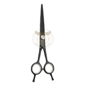 Ciseaux plats pour la coupe de cheveux, ciseaux à poignée rotative, ciseaux de barbier, placage noir, cisailles volantes - Product Image 5