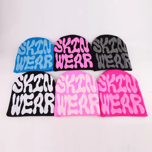 Black <b>Beanie</b> <b>Men</b> Women Unisex Acrylic <b>Beanie</b> <b>Hat</b> Letter Pattern Jacquard Knit Street Style 56-58CM Casual Fit Adult Winter <b>Hat</b> - Product Image 4