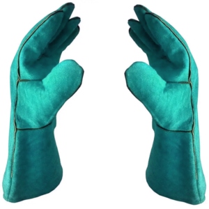 Gants de sécurité industriels de qualité supérieure, résistants aux étincelles, respirants, durables, fabriqués en cuir de vachette pleine fleur pour le soudage - Product Image 3