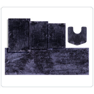 Juego de Alfombras de Baño de Lujo de 5 Piezas, Ultra Suaves, Absorbentes y Antideslizantes, con Alfombra para el Contorno del Inodoro, Venta al Por Mayor - Product Image 5