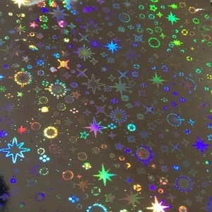 Sparkle Holographic Transparent Self Adhesive Film Iridescent Rainbow <b>Vinyl</b> Sheet Waterproof Decorative Sticker for Packaging - Product Image 4