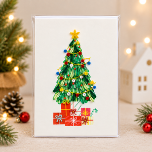 Tarjeta de Felicitación Navideña Personalizada con Diseño de Árbol de Pino Vietnamita, 12.7x17.8cm, Tarjeta de Papel Hecha a Mano al por Mayor, Fabricante OEM/ODM - Product Image 5