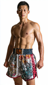 Shorts de Muay Thai par sublimation pour hommes, pour la boxe, le kickboxing, le grappling, l'entraînement et la gym, shorts de MMA - Product Image 3